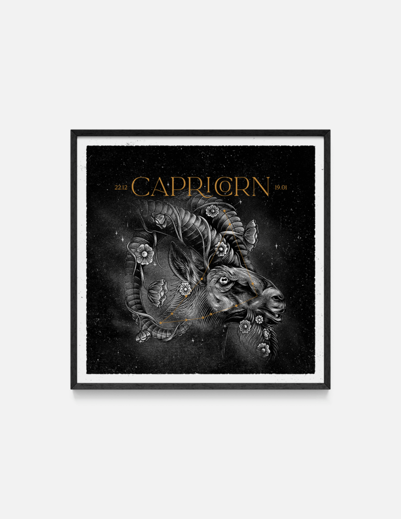 Plakat CAPRICORN 32×32 cm