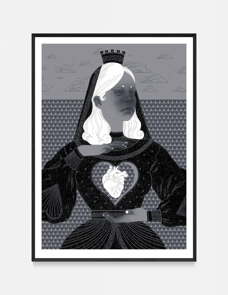 outlet -40% QUEEN OF HEARTS 40×50 cm